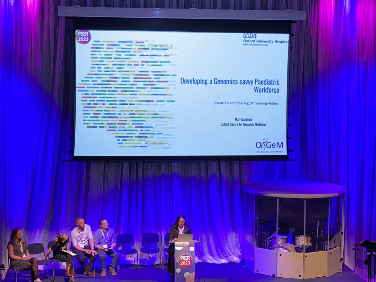 GenSouthgate's tweet photo. #PIER2023 Maria Bandiola presents ‘Developing a Genomics-savvy Paediatric Workforce’
  Check out the resource here, with more to come on the YouTube Channel: https://t.co/smTjL8PE3E https://t.co/hbmnK2dQjB