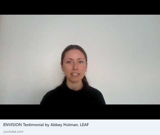 🥳 <a href="/EnvisionH2020/">ENVISION H2020</a> testimonial"

📣 Let's hear about Abbey Holman's experience from <a href="/LEAF_Farming/">LEAF</a>  with ENVISION.  

youtu.be/Yraph_UOEuI