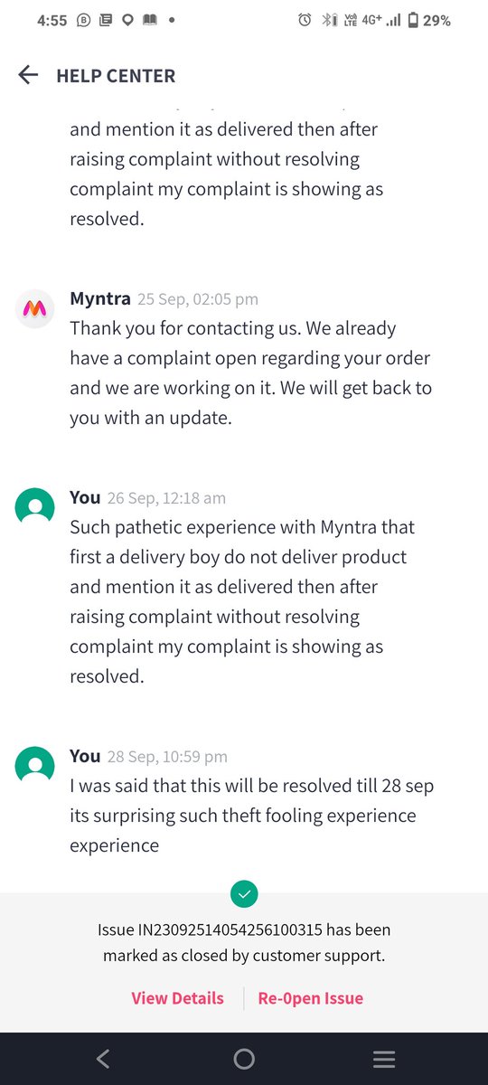 ashishiimd's tweet photo. @myntra @MyntraSupport @Myntra_CC It's strictly not recommended to purchase any this with Myntra as it's carrying the worst service support strictly don't purchase with prepaid orders still nothing happend case closed as resolved.
@myntra @MyntraSupport @Myntra_CC @jagograhakjago @consaff @consaffcircle https://t.co/ixyLowcPHW