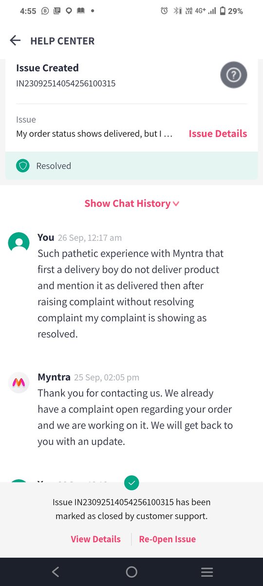 ashishiimd's tweet photo. @myntra @MyntraSupport @Myntra_CC It's strictly not recommended to purchase any this with Myntra as it's carrying the worst service support strictly don't purchase with prepaid orders still nothing happend case closed as resolved.
@myntra @MyntraSupport @Myntra_CC @jagograhakjago @consaff @consaffcircle https://t.co/ixyLowcPHW