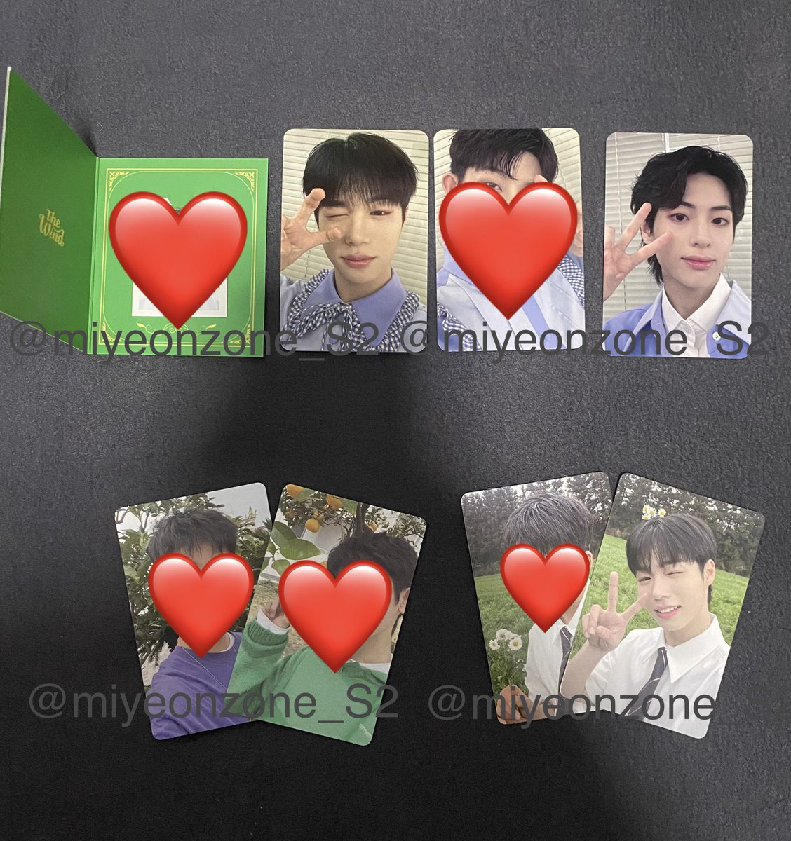 miyeonzone_S2's tweet photo. 🍀 เบเน :
แจวอนเอี๊ยม 100
ฮีซู ฮยอนจุน ฮายูชาน 80

🌱การ์ดบั้ม :
ฮีซู 30

📮ค่าส่งเหมา 35 (flash) 
ขอคนไม่ซีเรียส เข้าใจรอยขนแมวเพราะการ์ดจะมีรอยบ้างเล็กน้อยจากโรงงานอยู่แล้วคับ 🙇‍♀️
#ตลาดนัดTheWind https://t.co/VbeEf52wiq