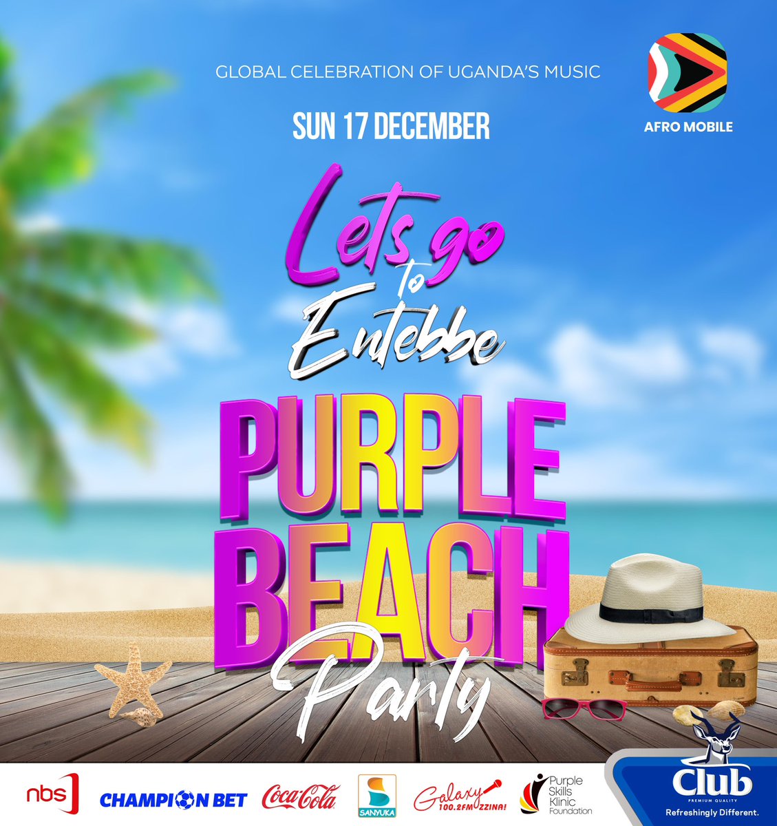 DouglasLwangaUg's tweet photo. Sun 17 December | Beach Time #PurplePartyTour Entebbe “Tujja Tujja” https://t.co/SmuSAiB7CP