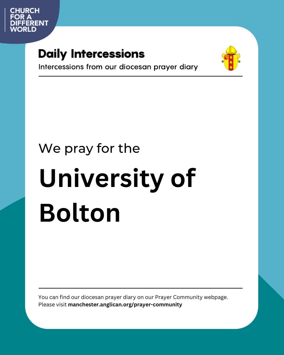 🙏

We pray for @BoltonUni.