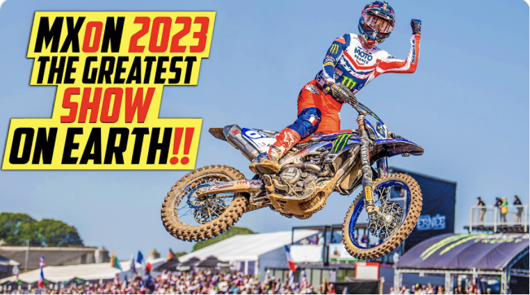 mxgp's tweet photo. ⭐️2023 Monster Energy FIM Motocross of Nations ✨
The Greatest Show on Earth!
🎥https://t.co/aKdMZcPFgS
#MXoN #MXGP #Ernee #Motocross #Motorsport https://t.co/h7evoZx5Fi