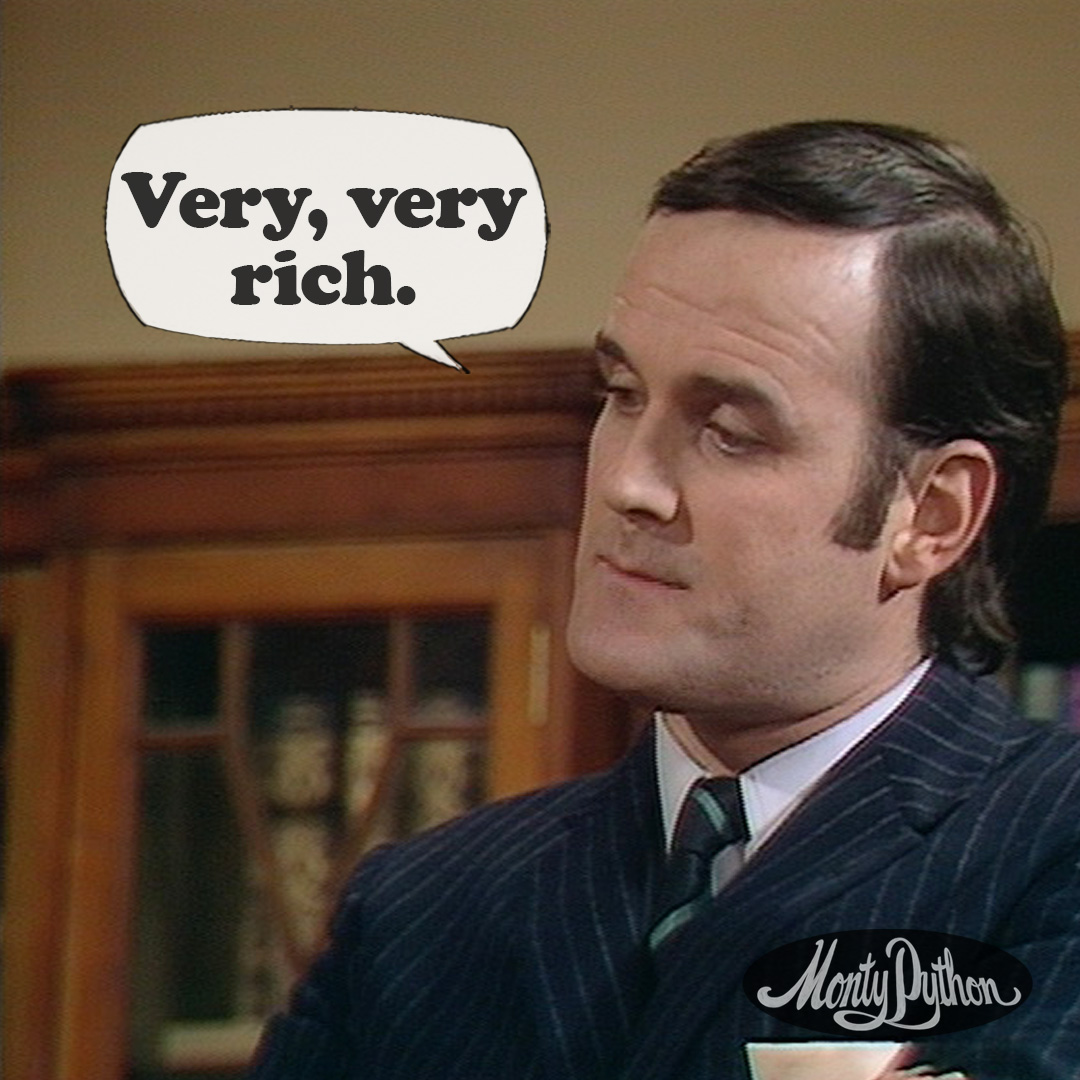 montypython's tweet photo. Fun fact about this sketch: When Mr. Ford (played by Terry Jones) falls down the trap door a man can be seen underneath the set...
#MontyPython #MerchantBanker #Charity #FlyingCircus #JohnCleese #TV #Comedy https://t.co/2UOQvSCbsS