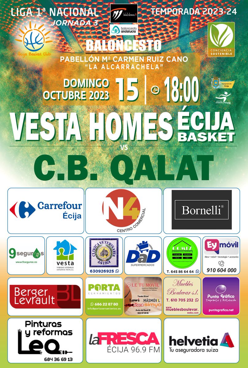 Este próximo Domingo a las 18 horas debuta en casa está temporada nuestro equipo de Primera Nacional. Después de dos victorias seguidas necesitamos tu apoyo para seguir arriba. TE ESPERAMOS!!!! 💪🏀🏀