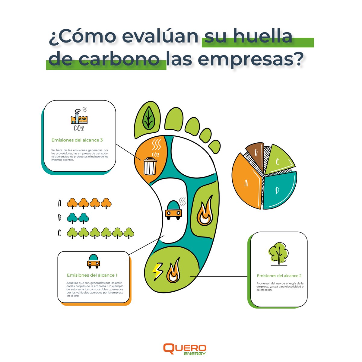 ¿Cómo evalúan su huella de carbono las empresas? 🤔

Las empresas evalúan sus emisiones de carbono según los alcances de emisiones, fijados por el Protocolo de Gases de Efecto Invernadero para calcular la huella de carbono empresarial, definiéndolos como alcance 1, 2 y 3.