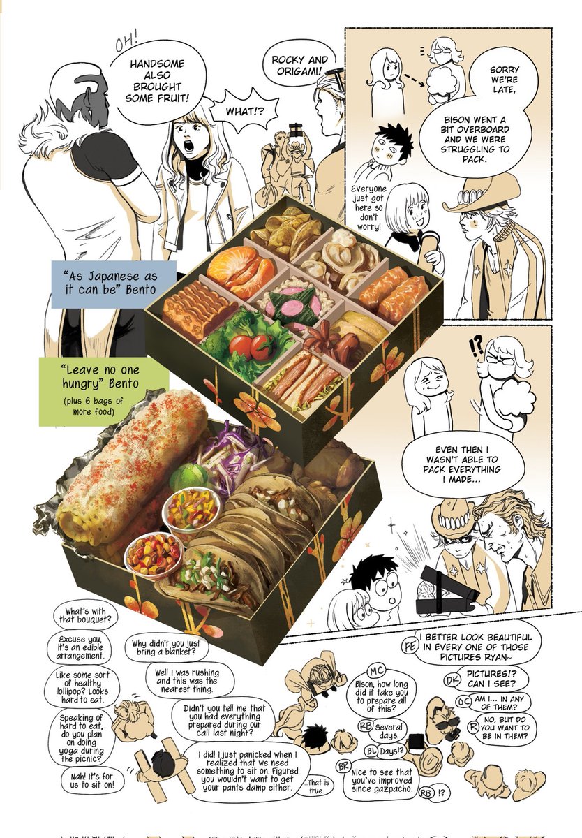 My comic for the <a href="/tigerbunnyzine/">We Can Be Heroes - ZINE COMPLETE</a> 
Thank you for everyone who supported the project and I hope all the food made you hungry~