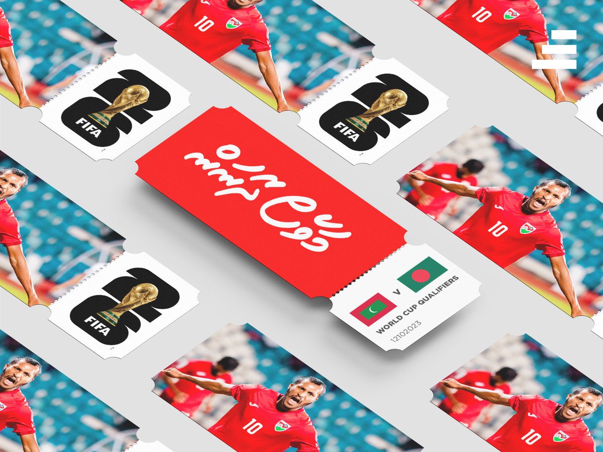 Tickets available for sale starting from 20:00 tonight at Maldives National Football stadium for tomorrow’s game against Bangladesh 🇲🇻

#sidibari #sports #maldives #football #dhivehifutuboalha #maldivesnationalfootballteam #redsnappers #redsnappersmv