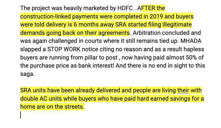 nilray603's tweet photo. @suchetadalal @MehulThakkar_ @Moneylifers @HDFC_Bank @HDFCBank_Cares @MoHUA_India @DasShaktikanta @OwnersRadiance @MhadaMitra @mhada_official @CMOMaharashtra Buyers on the streets under burden of bank interest having fully paid for the units in 2019 and the issue drags on https://t.co/fMXPgqH0nX