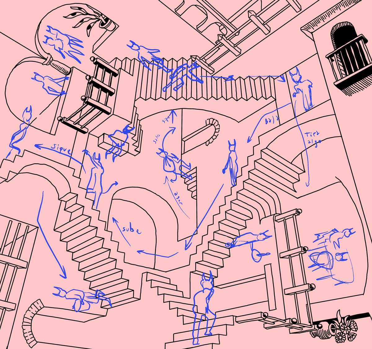 GM! ☀️ 
First sketch of the animated piece.
I like to know were everyone is going from the beginning.