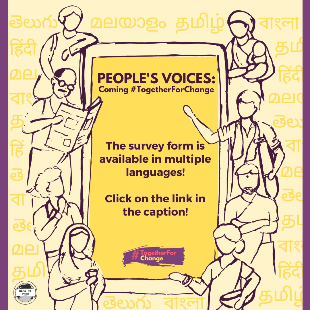 wadanatodo's tweet photo. People's Voices Survey Now in Multiple Languages 🌍🗣️

Take the survey in your preferred language! Click the link to access the survey. https://t.co/uafbkzA1ip

Spread the word and and let us come #TogetherForChange! https://t.co/jr15Bkk545