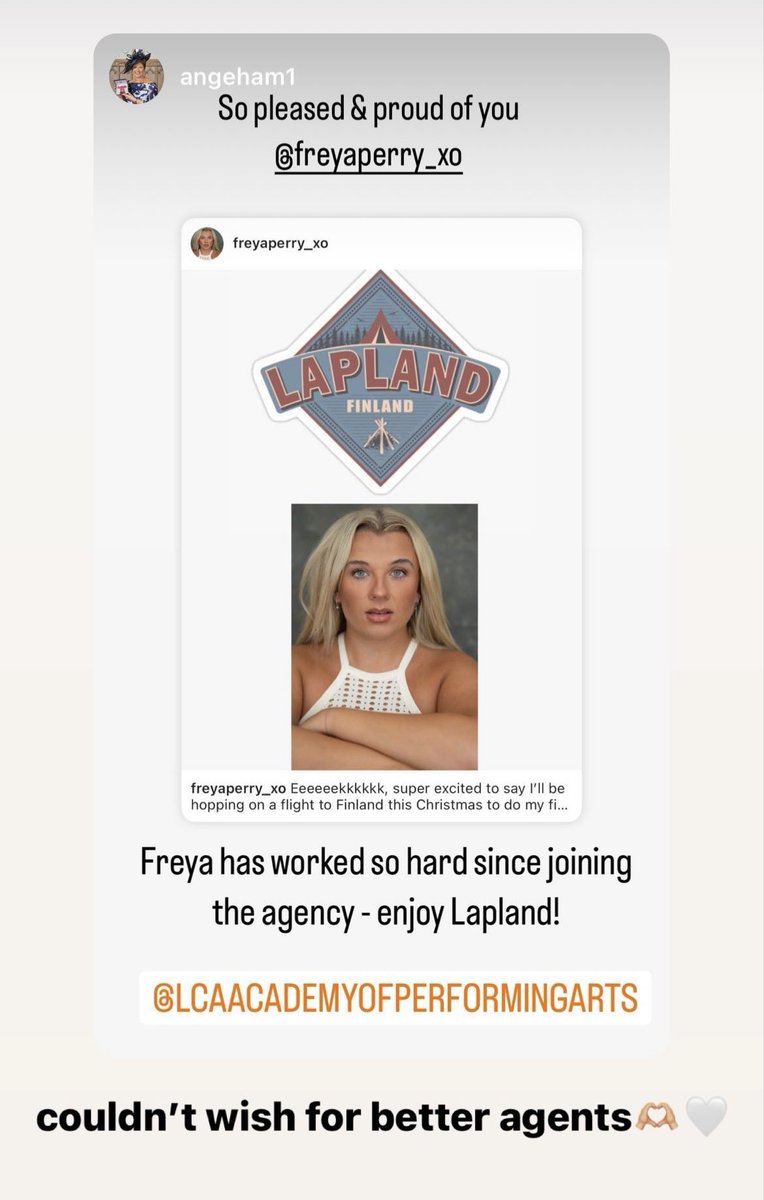 LCAperformers's tweet photo. We are so proud of Freya. She joined us in August and itโs been lovely to support her on her journey from moving on from being a graduate to booking her 1st (& 2nd!) professional job. Itโs nice to get such great feedback from another of our clients today too! #HappyAgent https://t.co/UoycYcOCm2