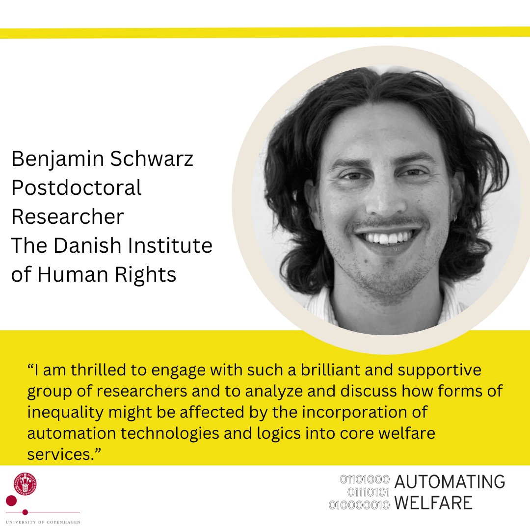 AutoWelf's tweet image. ✨Last but not least, we are happy to have also @benjaschwarz from @HumanRightsDK contributing as a Postdoc Researcher to the @EUCHANSE @AutoWelf project.