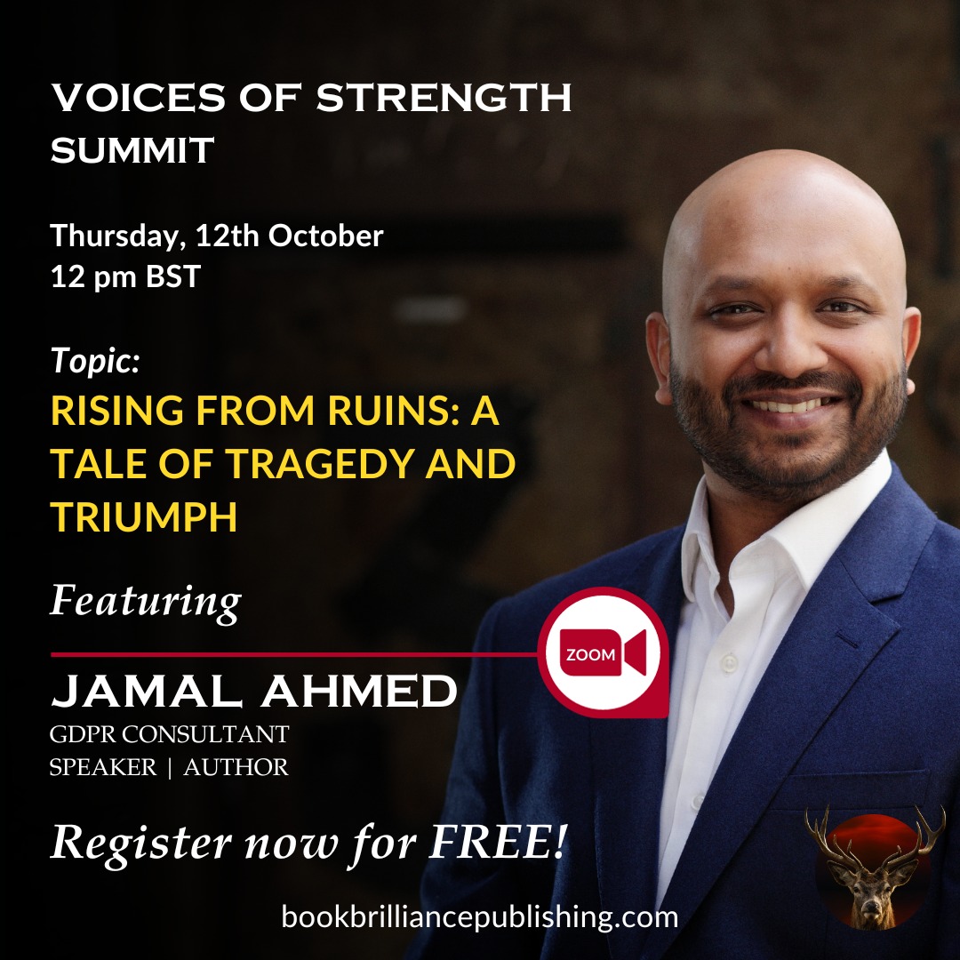.<a href="/JamalPrivacyPro/">Jamal Ahmed</a> will be joining us at the #VoicesOfStrength summit!

Bestselling author and GDPR expert Jamal has risen from the ruins, and will be sharing his tale!

Join us here for free! bit.ly/VoSSummit

#Author #Summit #PowerOfWords #Storytelling