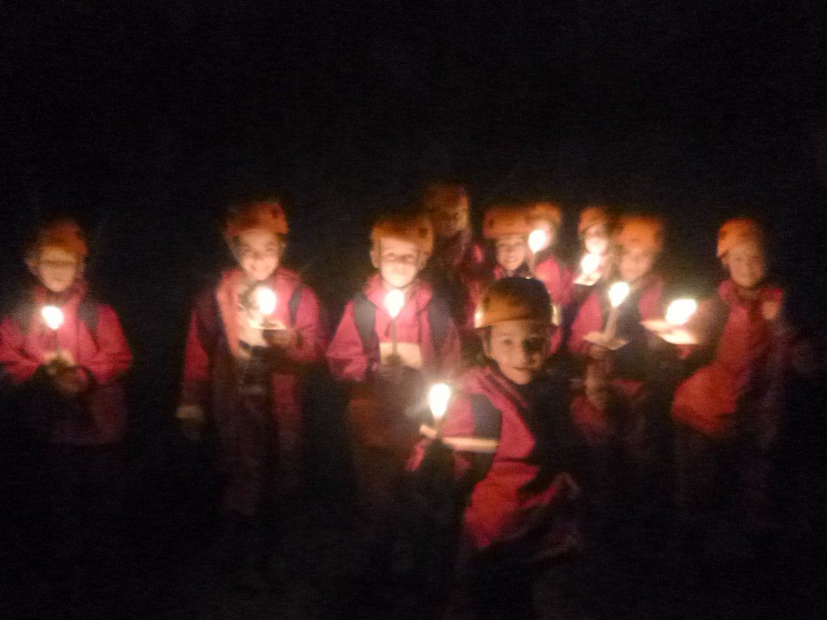 HighBorrans's tweet photo. Christmas choir arrived early? No, @CPS_Primary having an #underground #adventure 😀
#brilliantresidentials #resilience #teamwork https://t.co/NLKQvhSx7b