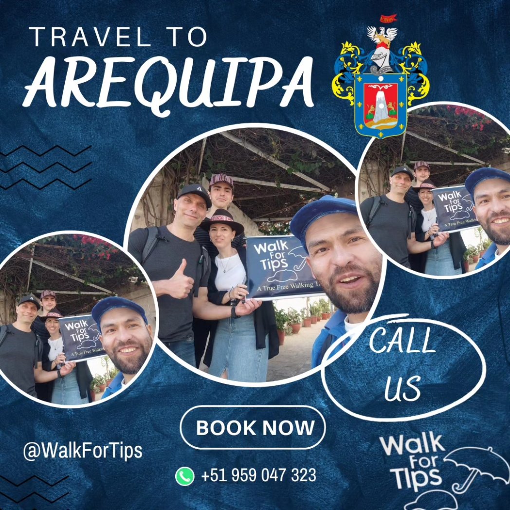 walk_for_tips's tweet photo. 🇦🇺 On Wednesday, October 4th, I had a family whose participation and interest in knowing the important and hidden sites of my city made the walking tour relaxed and informative.
#Arequipa #WalkForTips #Free #FreeTours #WalkingTours #Tourism #ontripadvisor🦉 #airbnb #Oct https://t.co/7HrV54160R