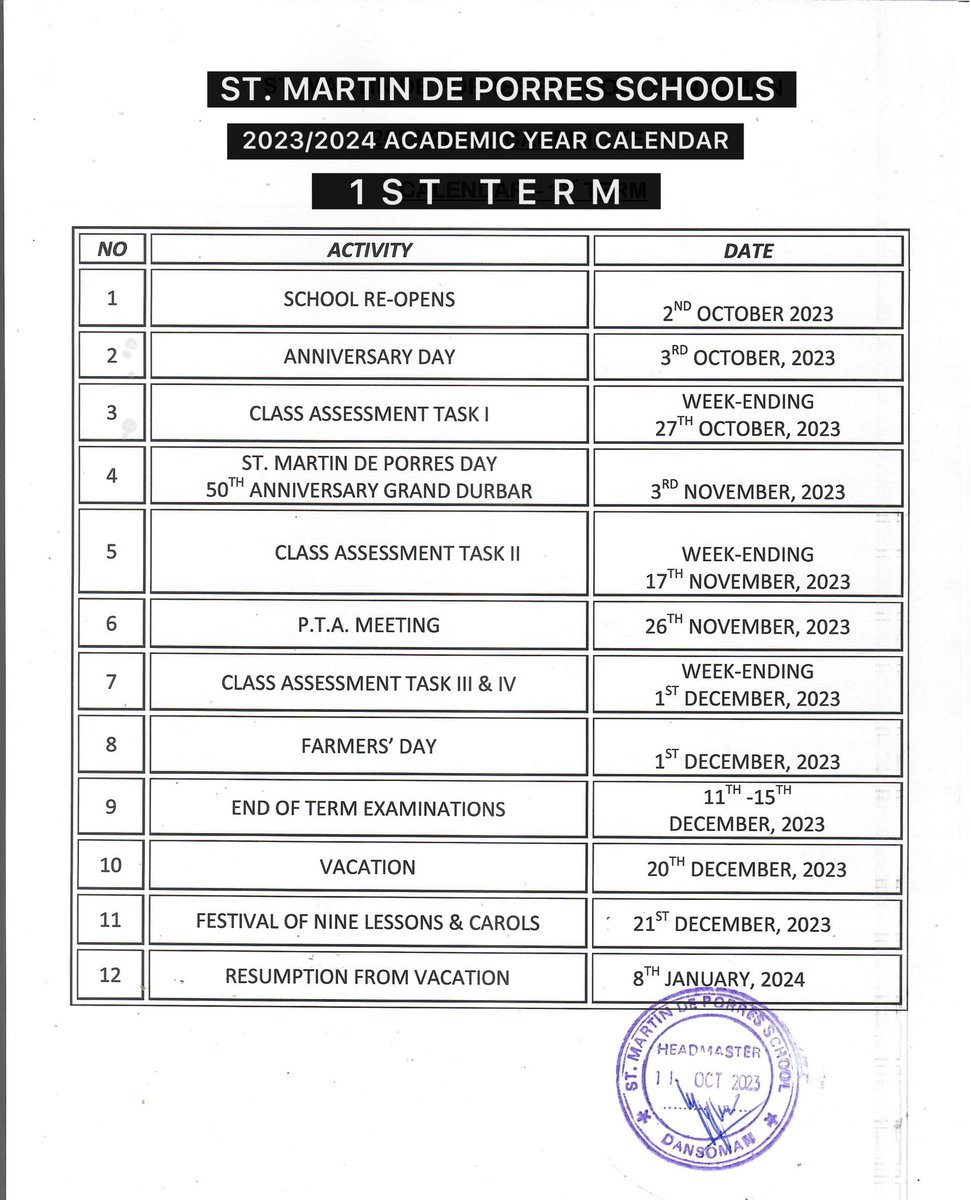 SMDPSgh's tweet photo. 📰 Welcome note
🗓 2023/2024 Academic Year calendar
🎉 50th Anniversary Celebrations
ℹ️ All the information you need for the 2023/2024 Academic Year👇🏽
#BackToSchool #1stTerm #Year2023 #Year2024 #SMDPS50thAnniversary #50thAnniversary #SMDPS #Schools #SMDPSat50 💛💙 https://t.co/TVxPSgyfll