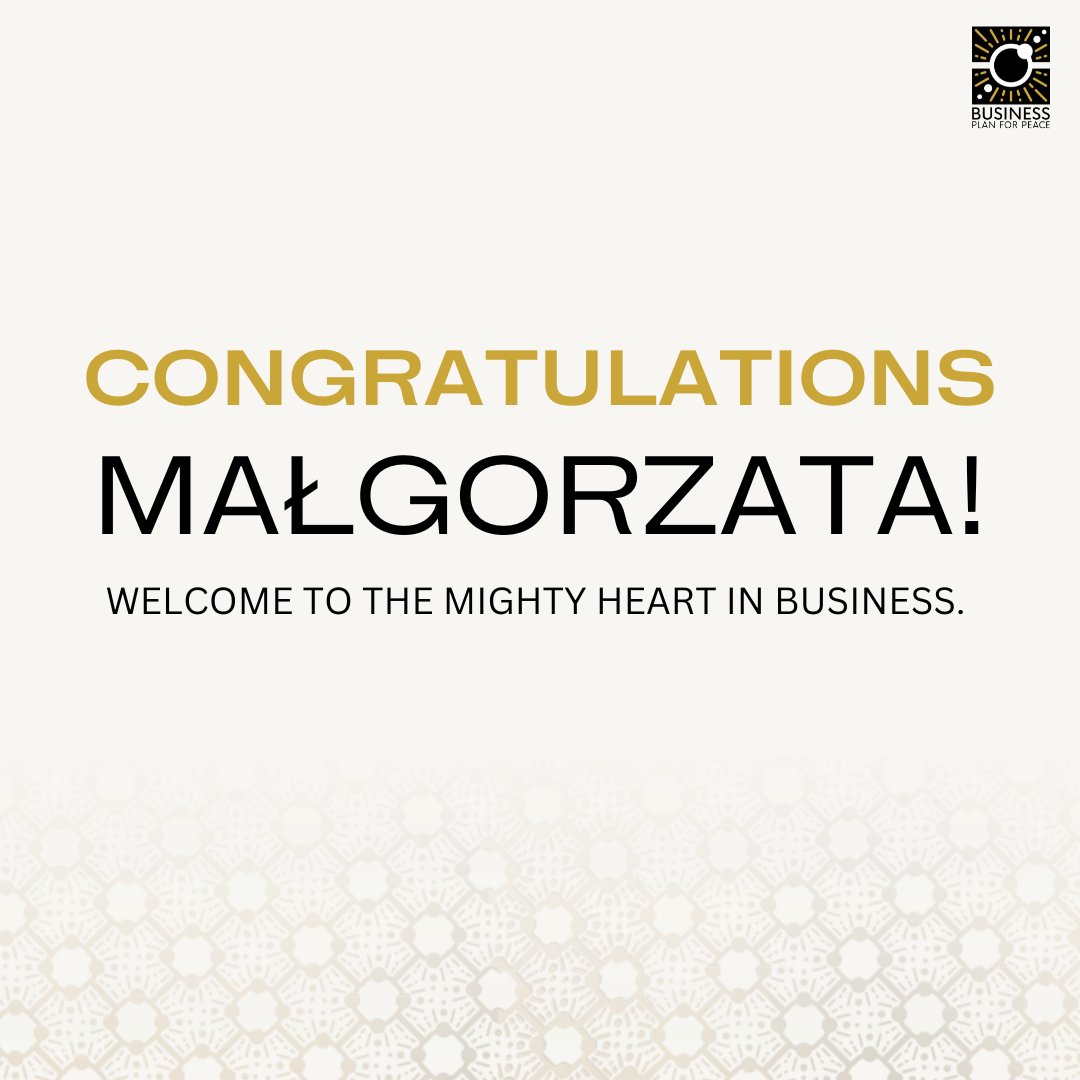 We are excited to announce that we have a Mighty Heart in Business winner on our LinkedIn giveaway 👏  

As a small thank you to all those who entered, we are sharing a special coupon code ❤️ Get 20% off our flagship programme with the code THANKYOU20 👇
thebusinessplanforpeace.org/the-mighty-hea…