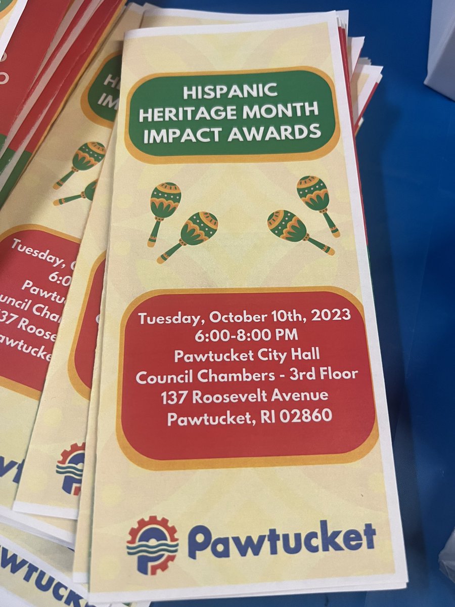 SANDRISCANO's tweet photo. Great celebration last night @CityofPawtucket for #HispanicHeritageMonth - congratulations to the honorees including my friend Rep. Karen Alzate! Our community is better when we celebrate our diversity! #AriHallel loved the food๐ฅ and music #PawtucketPride โฅ๏ธ๐๐ผ https://t.co/WnylBvuT5a