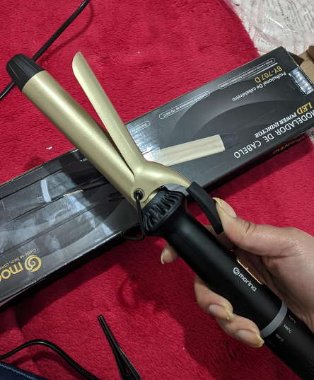 Modelador de Cachos, Compatível com Faixa de Tensão de 110 a 240 Volts,7 Níveis de Temperatura Ajustáveis 100℃ a 200℃