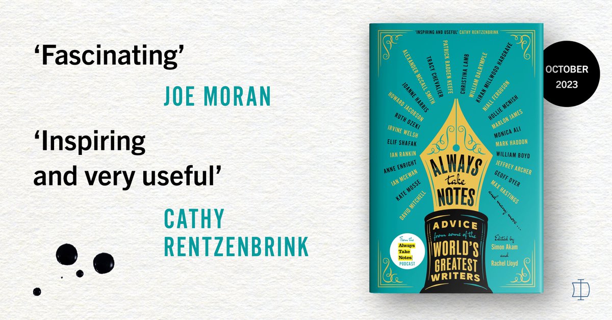IthakaPress's tweet photo. 🖊️ #AlwaysTakeNotes is out tomorrow! Full of advice and life stories from great writers including @Elif_Safak, @CandiceC_W and @DalrympleWill, it's perfect for aspiring authors - or anyone after a good story.
🖊️Find out more: https://t.co/d2opwaxXp7 https://t.co/Jtp3MuYpcs