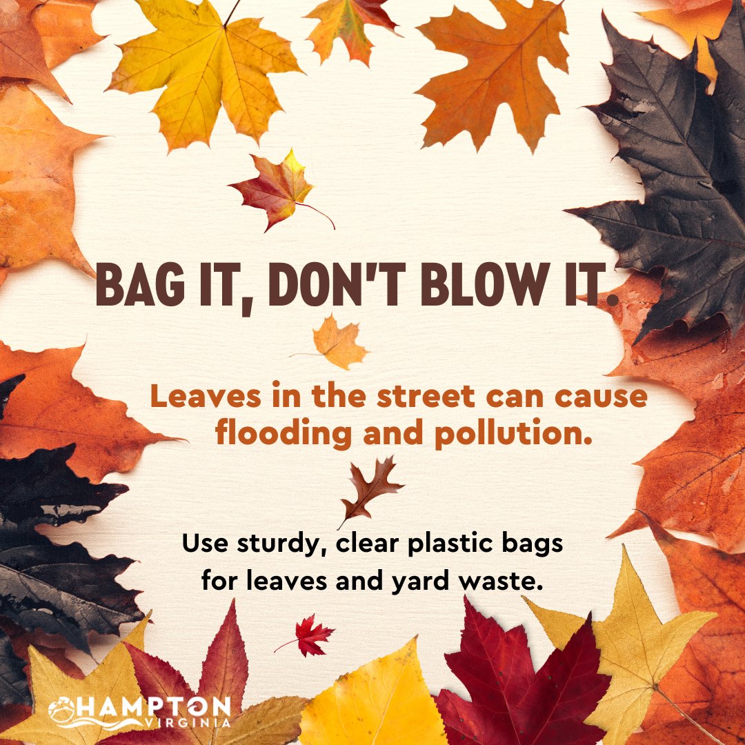 City of Hampton on X: FALL LEAVES: Pls don't blow leaves and