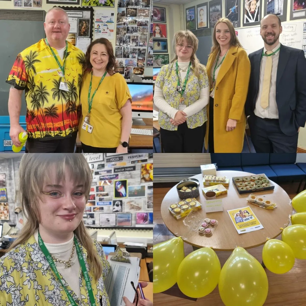 rangesixthform's tweet photo. A successful Hello Yellow day over in Sixth Form today with lots of money raised for Young Minds UK as part of World Mental Health Day 2023 💛

#rangesixthform #worldmentalhealthday #HelloYellow https://t.co/l4IRHsFzXU