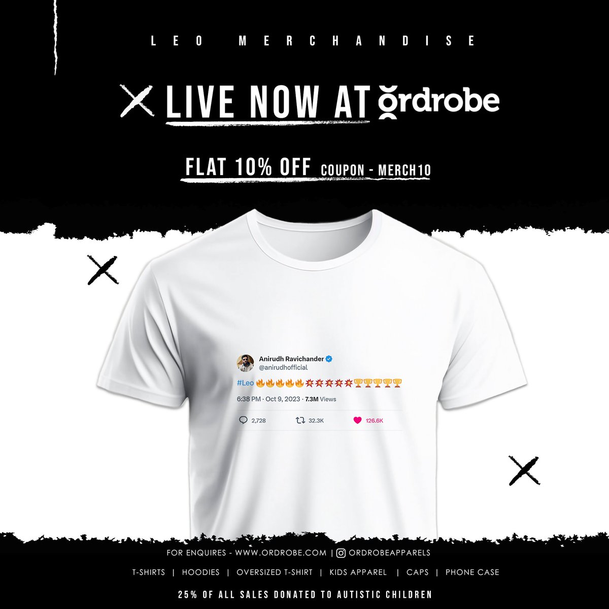 Ordrobeapparels's tweet photo. #Leo world first ☢️💥 review can now be on your apparel, order at https://t.co/RxyXbcZyPk

ALL ORDER CLOSES 11:59pm 12/10/2023
#Leo #Anbenum apparels from @Ordrobeapparels #Ordrobe

Get 10% off using code : MERCH10 (Limited Time) 
25% of all sales donated to Autistic Children https://t.co/VMLuhGdLwD