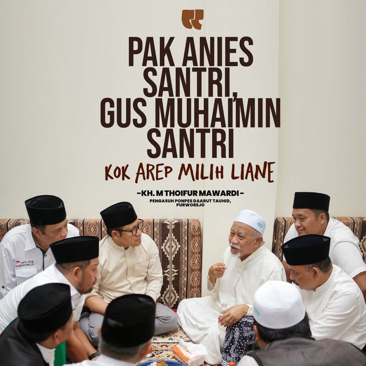 masarie01's tweet photo. Anies Santri, Gus imin santri, Pasangan Amin insyaallah menciptakan Pemilu 2024 damai dan tidak ada perpecahan satu sama lain. Semoga diberikan keberkahan dan kemenangan Amin Amin Amin 
Yakin Bangkit Menang.
#HaqqulYaqinAMIN 
#AniesMuhaimin2024 
@cakimiNOW 
@DPP_PKB https://t.co/yjrmkQ3icg