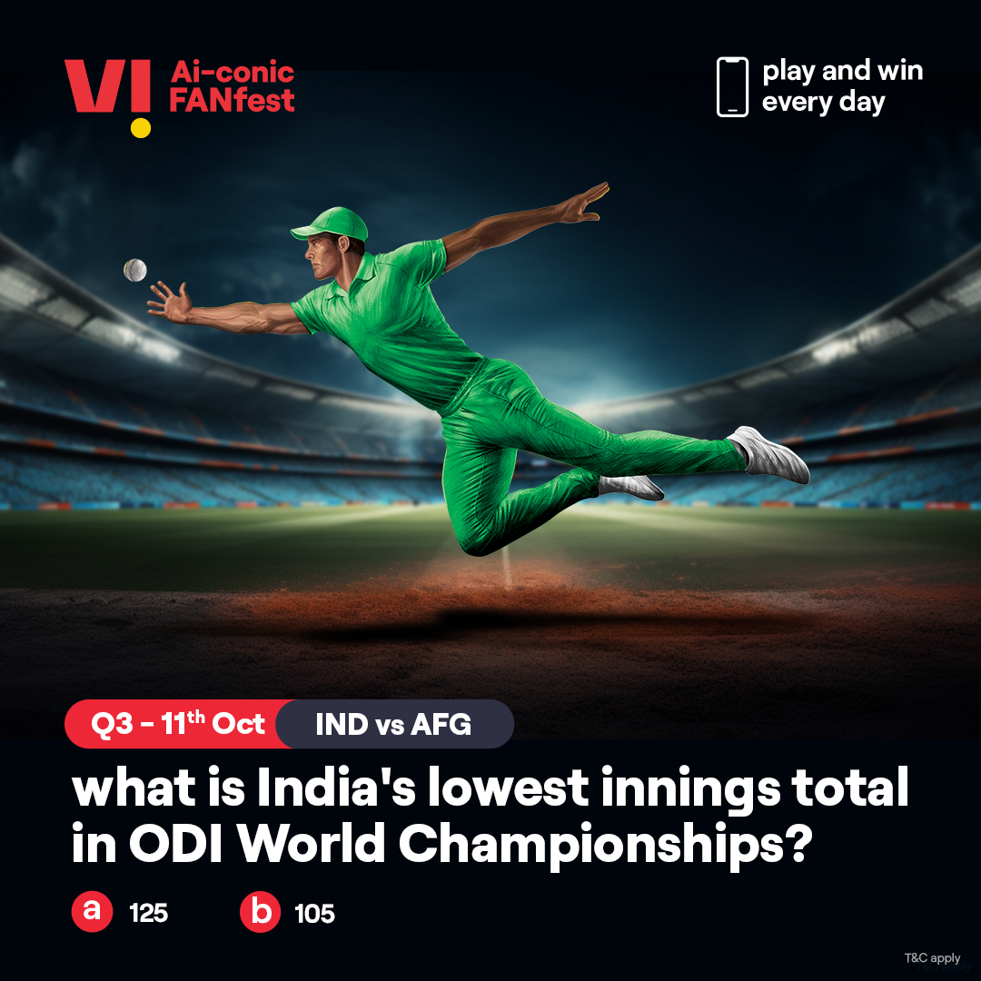 ViCustomerCare's tweet photo. Their game has started, and so has yours. Share the right answer to all the questions of the day using #ViAiconicFANfest and you could stand a chance to win a #smartphone.

Go on, take your shot.

#ContestAlert #WorldCup #Cricket #CricketContest #Play2Win #Contest #INDvsAFG https://t.co/Xb1bXbj9qi