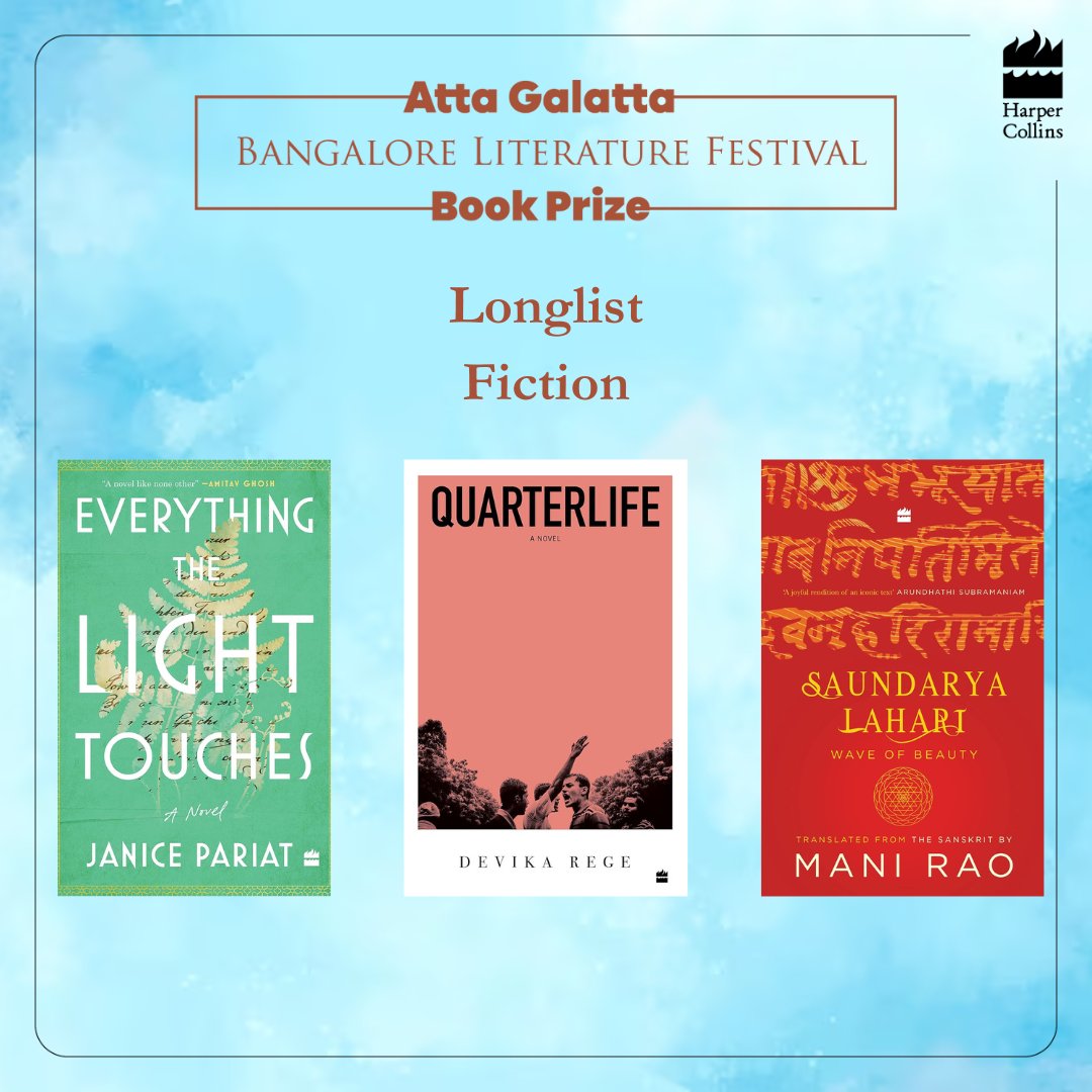 We’re so delighted to share our phenomenal books longlisted for the prestigious @AttaGalatta @BlrLitFest Book Prize 2023! Congratulations to all our authors! Fiction @janicepariat for #EverythingTheLightTouches; #DevikaRege for #Quarterlife; @maniraopoem for #SaundaryaLahiri