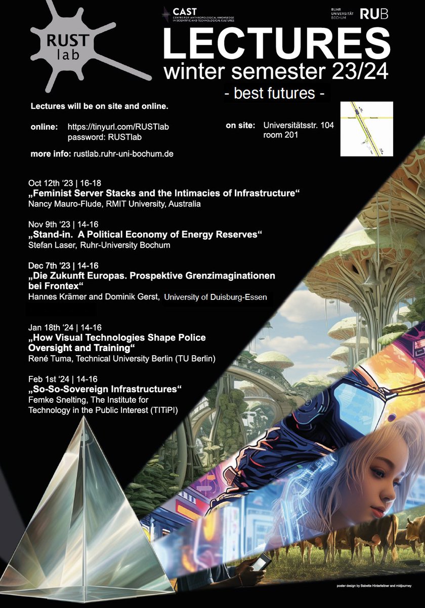 Happening tomorrow, excited to see you all in the RUSTlab Lecture!

The guest speaker is Dr.Mauro-Flude from RMIT University in Australia. The title of her talk is “Thinking with Shells: Decolonising of Digital Culturescapes through Codework”

Details are rustlab.ruhr-uni-bochum.de