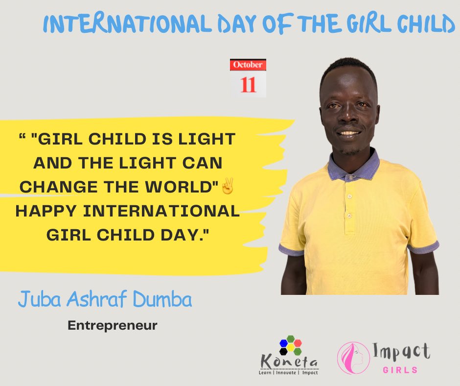 2/2 Happy international day of the girl Swipe through to get more from them. #girlchild #DayoftheGirl #GirlsEmpowerment #Southsudan #konetahub