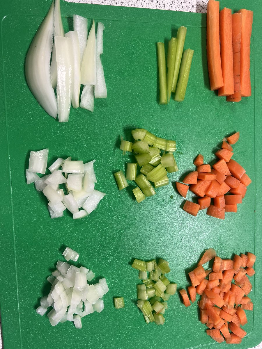 MrsOrwinPE's tweet photo. KS3 practicing their chopping methods today. The vegetables have then been made into free soup for all students @AstreaDearne and it is going down a treat! 😋 https://t.co/XNnk8LXdon
