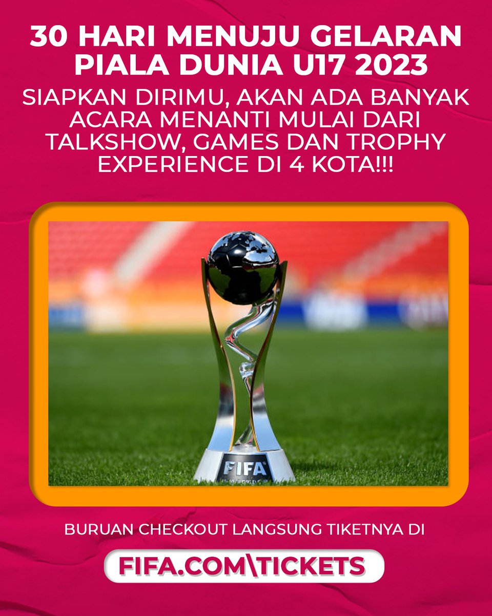 allaboutbolaid's tweet photo. Talkshow, Games dan trophy experience bakal menjadi awal kemeriahan jelang Piala Dunia U17 #U17Mendunia #KitaGaruda #BersamaGaruda #GarudaMudaMendunia #GarudaMendunia #PialaDuniaU17 #WorldCupU17

MC LEE TB Simatupang Gibran Gaza Mangga Mahkamah Keluarga Saw X Hazard https://t.co/vODBuCQHcH