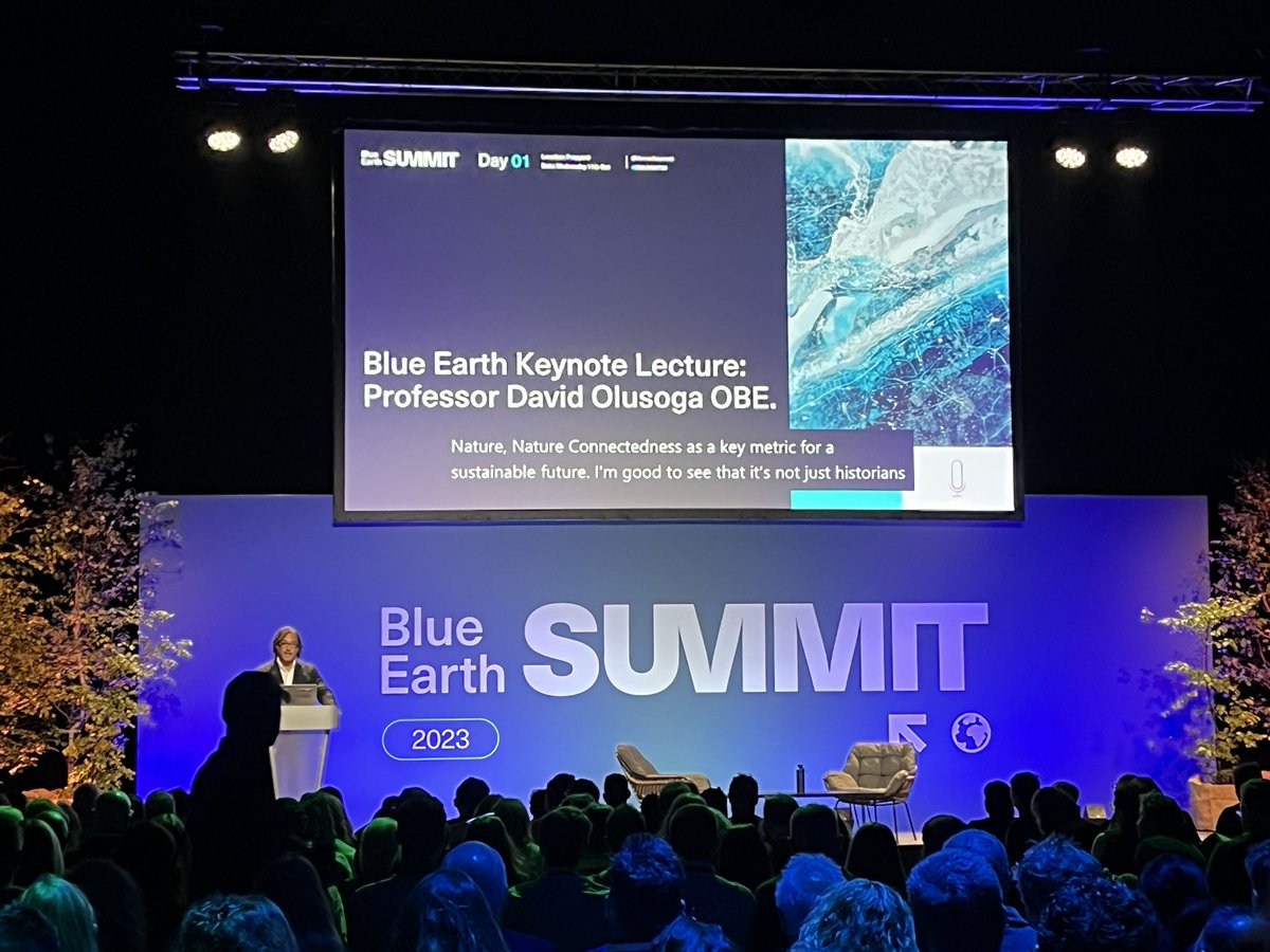 I’m having an inspirational day <a href="/BlueEarthSummit/">Blue Earth</a> today. <a href="/DavidOlusoga/">David Olusoga</a> taking about #natureconnectedness as a key metric for a sustainable future #BESummit23 @S4TP_Official