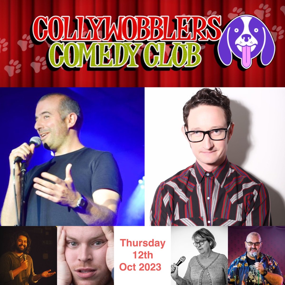 Thursday 12th October 2023 Collywobblers Comedy at The Emerald Rooms #Ruislip : Fun lineup of comedy including top comedians Plus ticket includes a free pint of Beer or Cider before 7pm- Absolute Bargain! Snap up Tickets here jokepit.com/e/10574 Ps RT