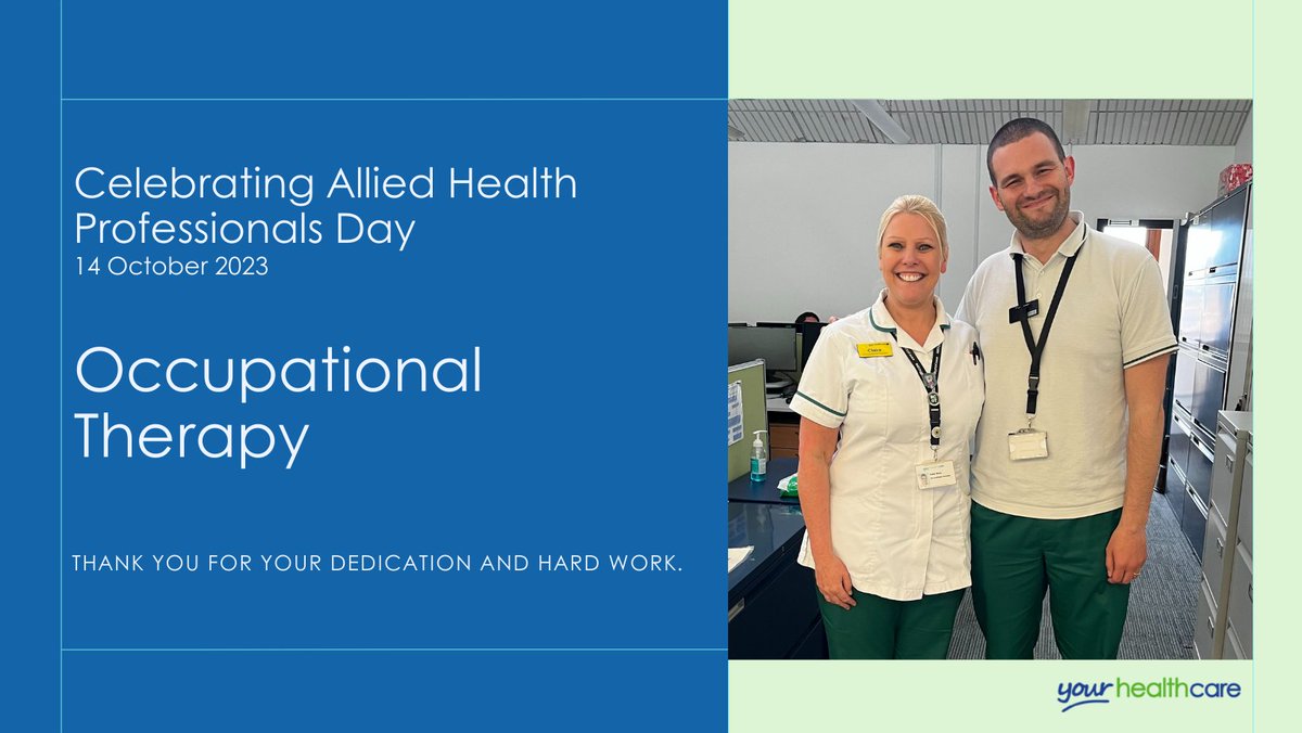Our occupational therapy team help patients with a variety of conditions regain their independence so that they can do their daily activities in their home environment and local community. In the run up to AHP day, we want to thank them for their hard work and dedication. #AHPDay