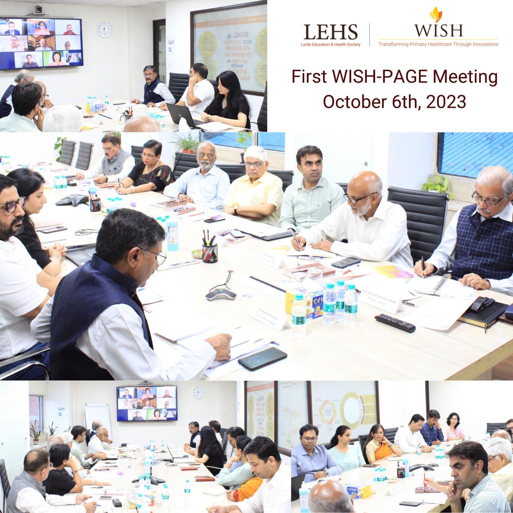 First WISH -PAGE meeting held in the presence of global luminaries in public health on Oct 6th, 2023. This illustrious group of experts will guide, and bolster our endeavors in bringing transformative change to achieve UHC.