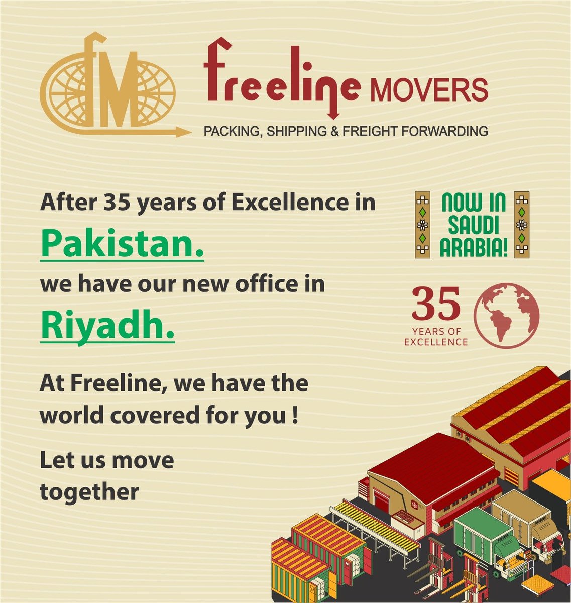 Empowering Saudi Arabia...
#packing #shipping #shippingworldwide #freight #freightforwarding #freightforwarder #sealife #airfreight #Movers #packing #freelinemovers #Relocation #petrelocation #OfficeRemovals #finearthandling #customclearance #projectmanagementt #LandAirSea