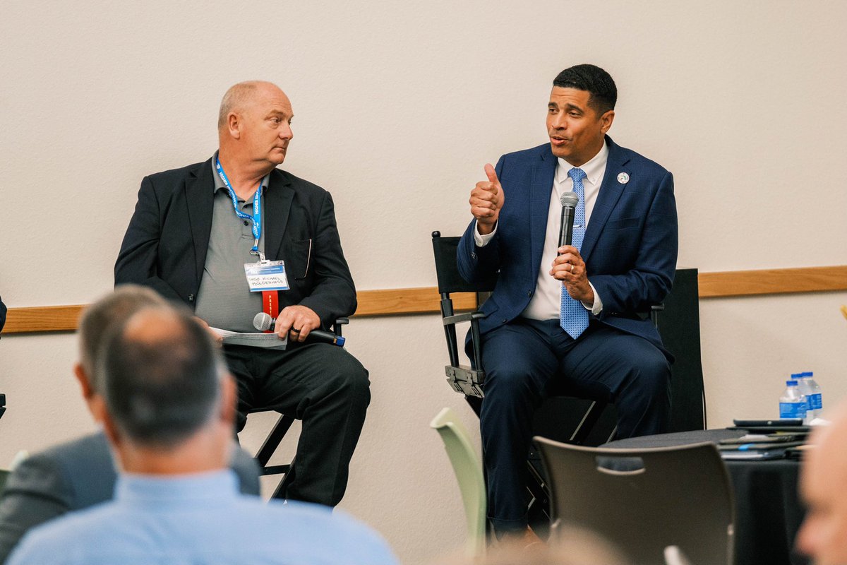Good to be with colleagues-OCSD Supt. Marcus Chamber; One Okaloosa Executive Director, Nathan Sparks; &amp; Gulf Air Corp Dir. of Maintenance, Michael Holderness - Workforce Development Panel at the 2023 <a href="/HeIsuccess/">Higher Education Innovation</a> Presidents Conference. <a href="/mdchambers25/">Marcus Chambers- Superintendent of Schools</a> <a href="/OneOkaloosa/">One Okaloosa EDC</a> <a href="/bryanbrooks/">Bryan Brooks</a>
