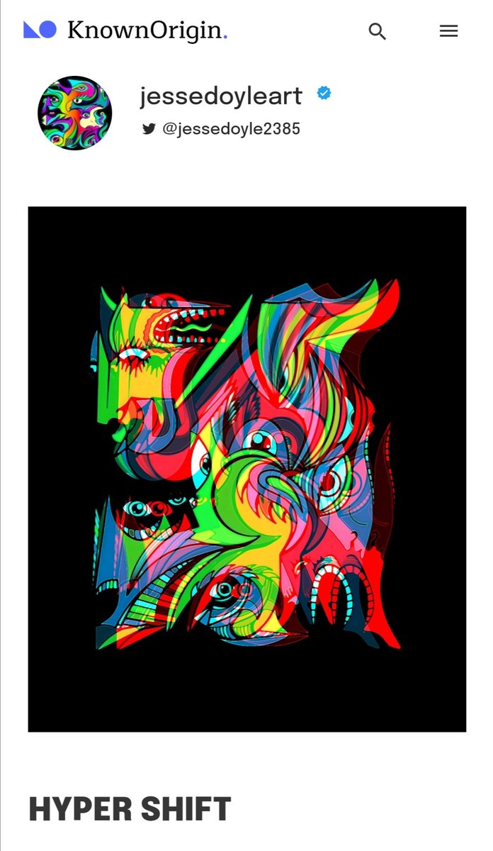 1337Tpunk's tweet photo. It's #NFTCollaboration day again, and this time it's with the great @JesseDoyle2385 who has just added this NFT titled HYPER SHIFT on @KnownOrigin_io βββββππ― #NFT π
#ART #NFTART #NFTARTISTS #HYPERSHIFT
https://t.co/5iymx9Yxnk https://t.co/0f0nL9sKTa