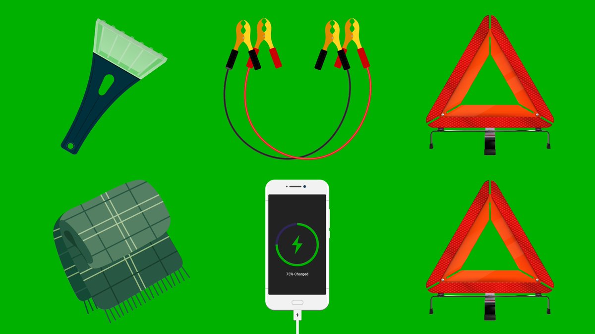Build a basic winter car kit with us, here’s what’s in ours… 

❄️Ice scraper &amp; de-icer
🪢Jump leads
⚠️Reflective warning triangle – ideally 2
🔋In-car phone charger &amp; a portable battery charger
🥼Blanket

What items would be in your winter car kit?