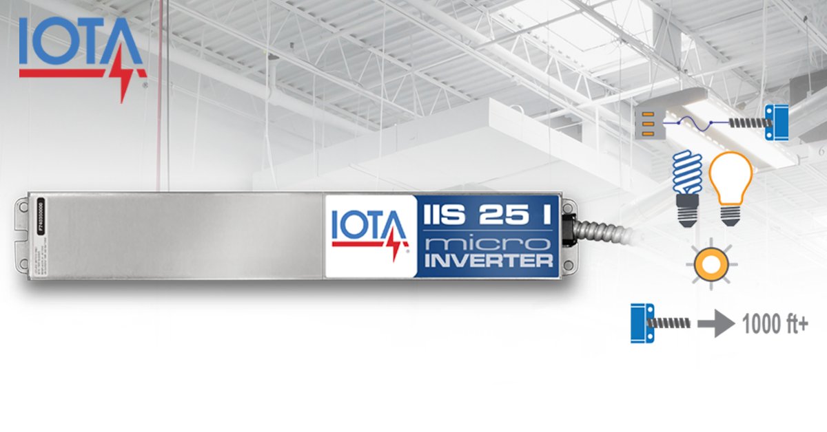 Discover the versatility of IOTA IIS Micro Inverters, the ideal solution for applications where embedded emergency drivers or circuit-level inverters may not be the most practical fit. Explore the future of emergency lighting with IOTA today!
okt.to/TzWfmw