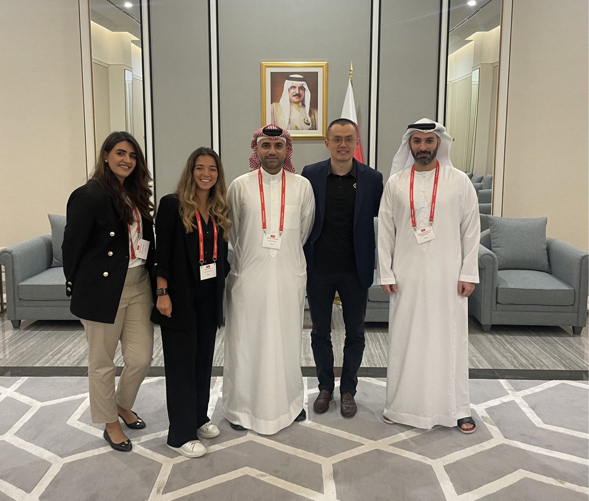 binance's tweet image. Earlier today, @cz_binance spoke at the #FintechForward2023 event in Bahrain.
He was joined on-stage by @alice_fulwood from @TheEconomist to discuss how crypto can be a pillar of finance and economies around the world.
Here's a few photos from the event!