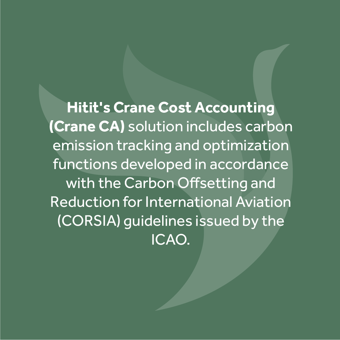 HititCS's tweet photo. #HititFacts
Hitit'in Crane Maliyet Muhasebesi (Crane CA) çözümü, Uluslararası Sivil Havacılık Örgütü (ICAO) tarafından yayınlanan Uluslararası Havacılık için Karbon Dengeleme ve Azaltma yönergelerine uygun olarak geliştirilen karbon emisyonu izleme ve optimizasyon fonksiyonlarını içeriyor.
***
Hitit's Crane Cost Accounting (Crane CA) solution includes carbon emission tracking and optimization functions developed in accordance with the Carbon Offsetting and Reduction for International Aviation (CORSIA) guidelines issued by the ICAO.
#carbonemissionoptimization #sustainableaviation #aviationindustry
