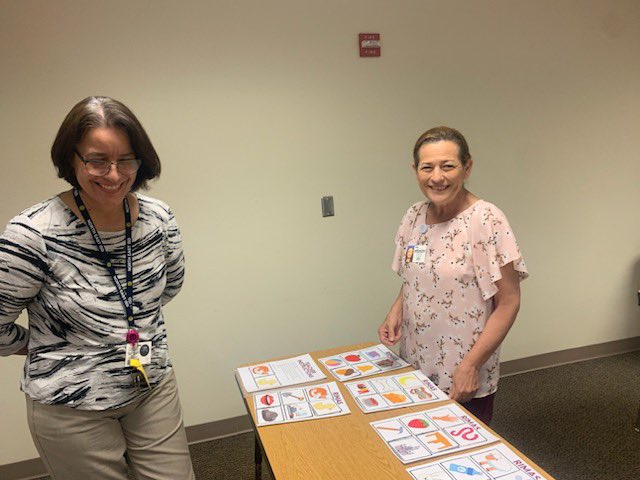 NEISD_Bilingual's tweet photo. Rain didn't stop our wonderful teachers from learning!  😁 Some of our first-grade dual teachers participated in the Lunita Games and Activities training last Thursday, in which they received a box with valuable workstation materials for their students!!! #theNEISDway https://t.co/4LIbpprb2h