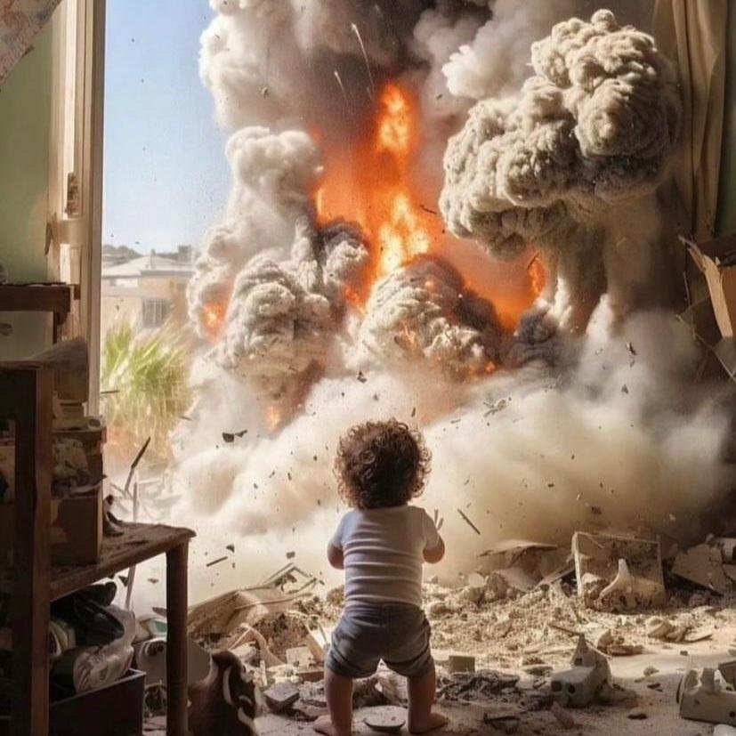 Ey #İsrail işgal ettiğin #Filistin topraklarında 75 yıldır Filistin halkını yok etmek için bugüne kadar sistematik olarak soykırım yaptın. Şimdi ise son noktayı koymak için #Gazze’yi haritadan silerek 2,5 milyon Gazzeliyi kadın, erkek, yaşlı, genç, çocuk, bebek, demeden yok