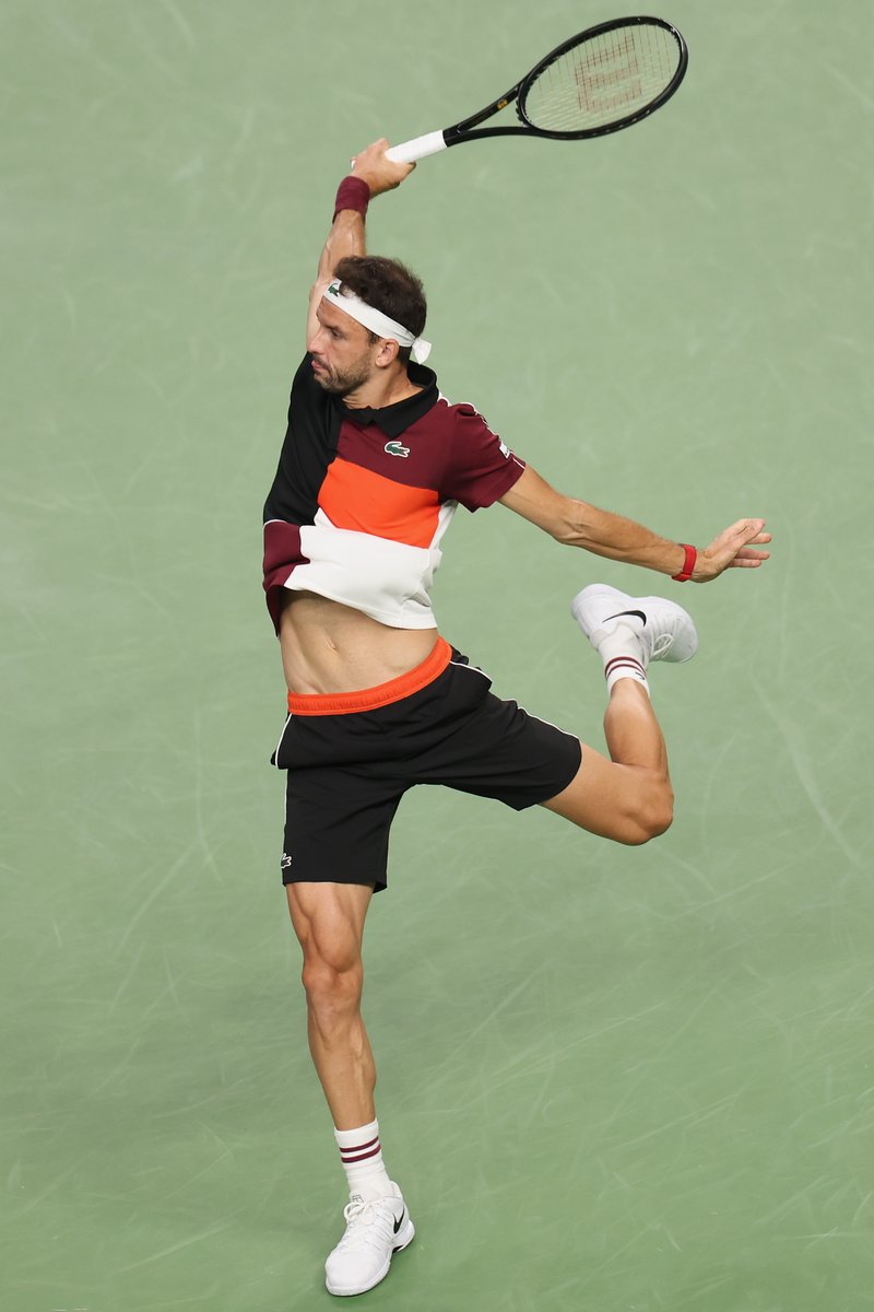 atptour's tweet photo. MASSIVE win‼️

An inspired performance from Dimitrov who fights past top seed Alcaraz 5-7, 6-2, 6-4!

#RolexShanghaiMasters | @SH_RolexMasters